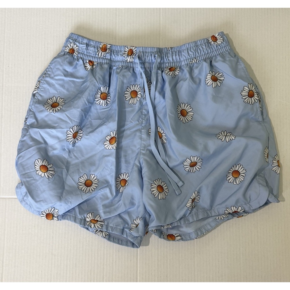 Nike Mens Sportswear Sport Essentials+ Blue Floral Flow Shorts Size L Above Knee